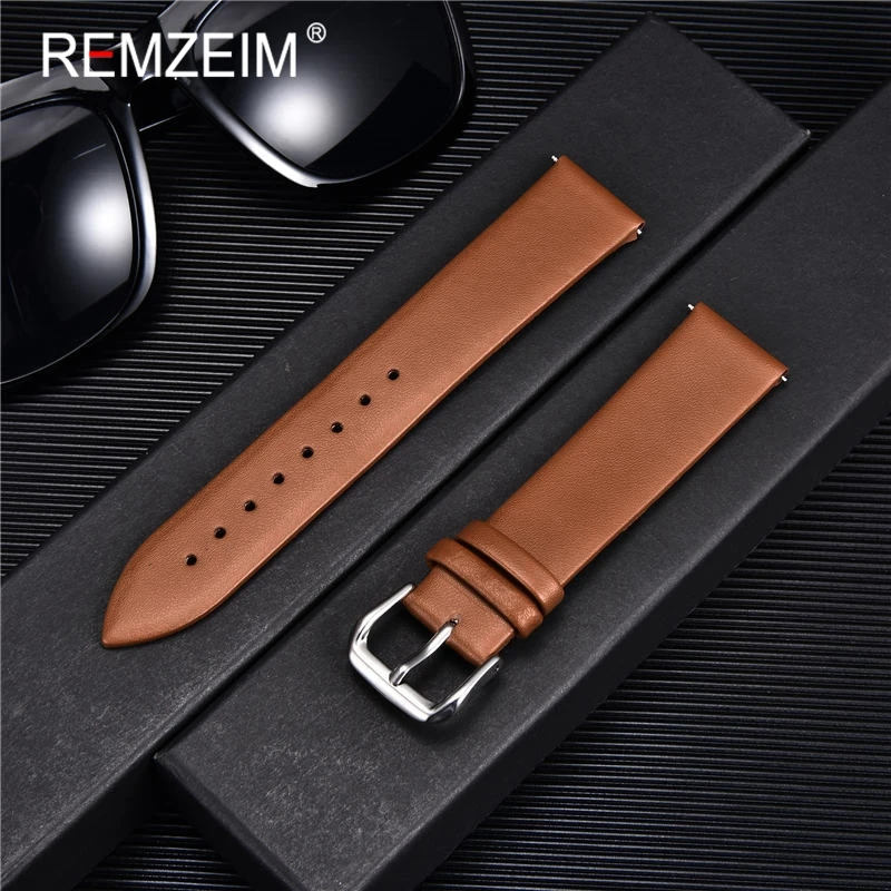 Suede Strap Watch - Ultracienki pasek do zegarka z prawdziwej